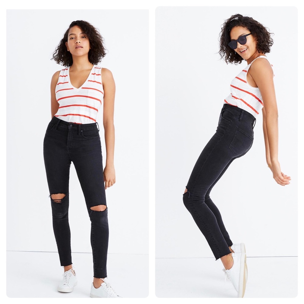 NWOT Madewell Curvy High-Rise Skinny Jeans Black